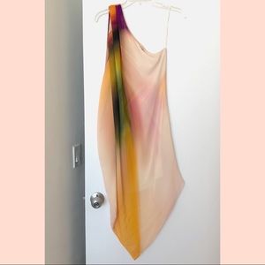 ASOS One Shoulder Asymmetrical Printed Dress